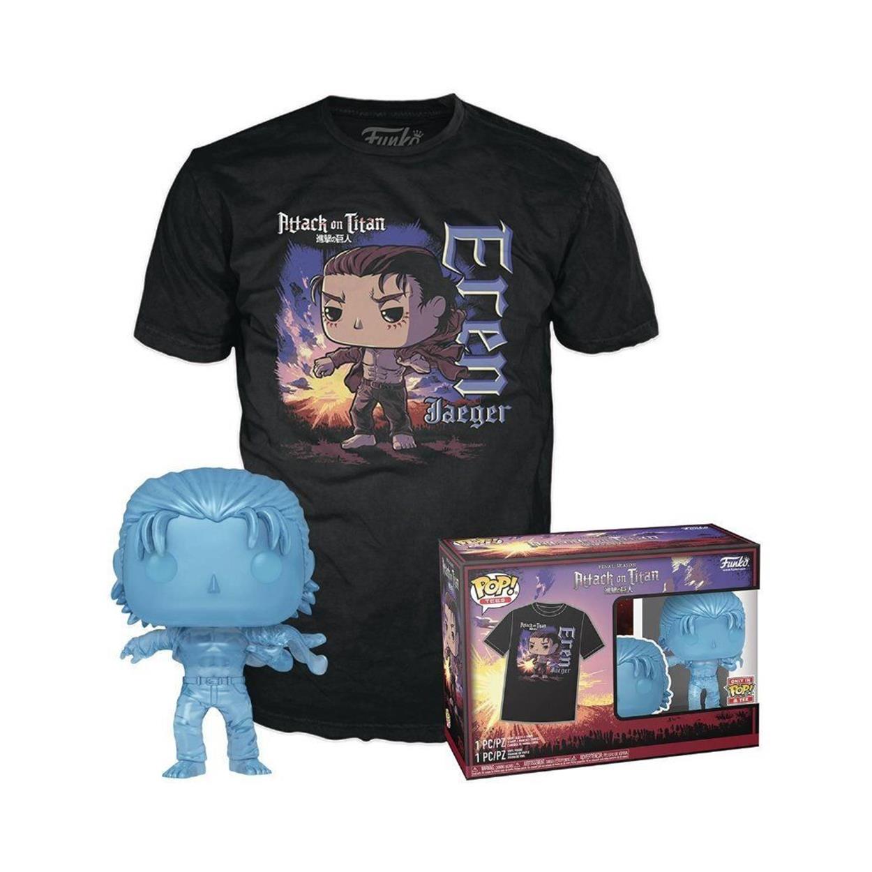 Funko Pop! Attack on Titan Final Season Eren Jaeger with Marks Figure and T-Shirt L