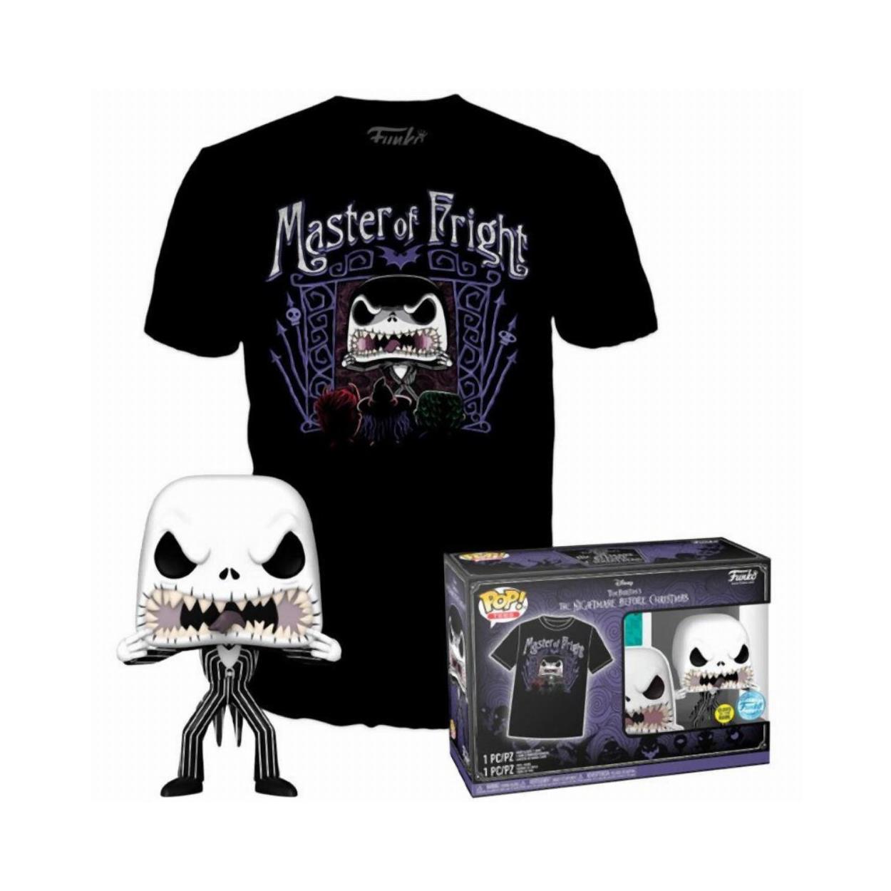 Funko Pop! The Nightmare Before Christmas Jack Skellington Glows in the Dark Figure & T-Shirt S