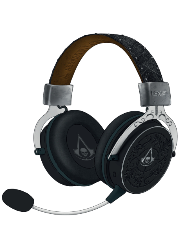 Lexip Gaming Headset Wireless Black Flag Resynced Tatoo - PC
