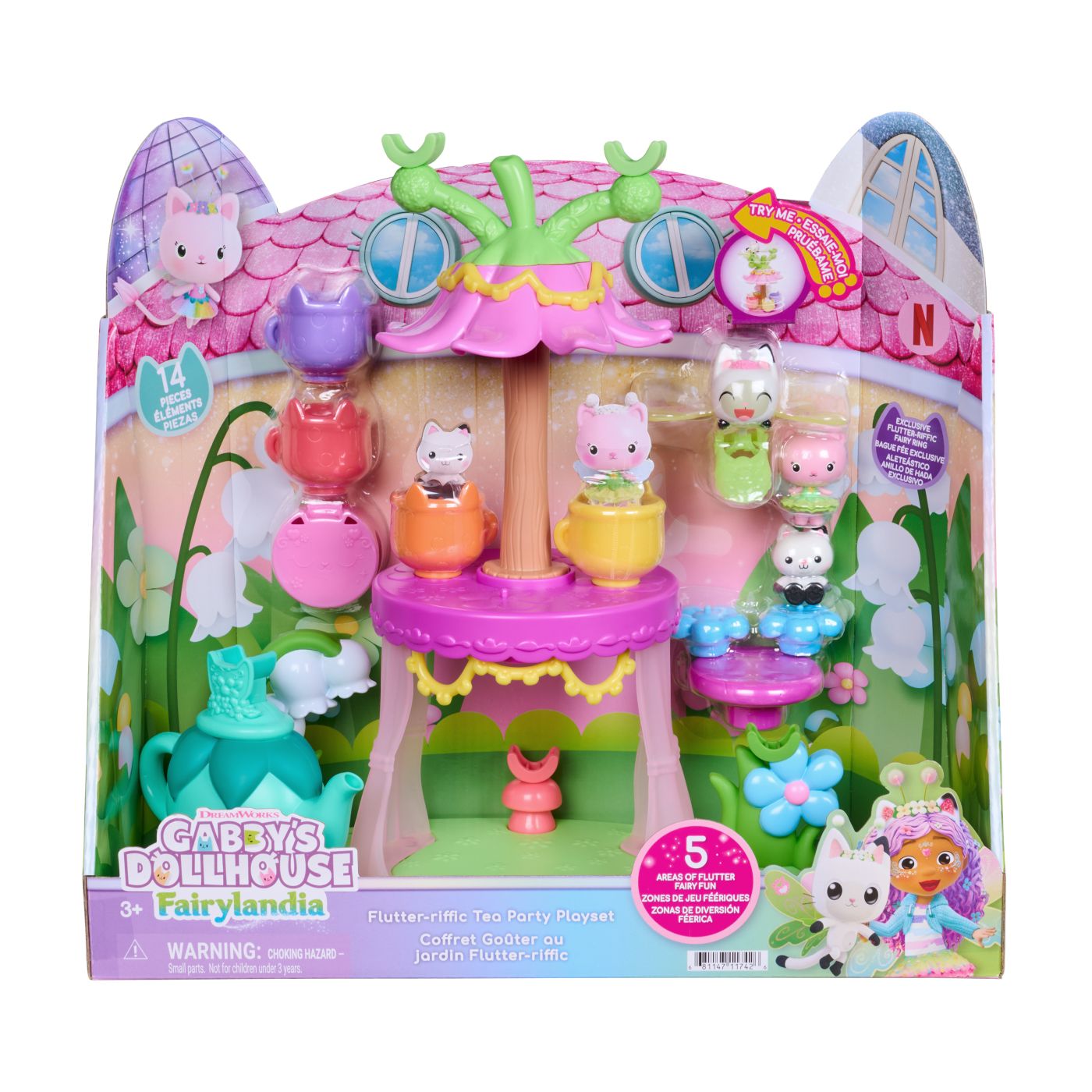 Gabbys Dollhouse Fairylandia Set de Joaca Petrecere cu Ceai cu Figurine si Accesorii
