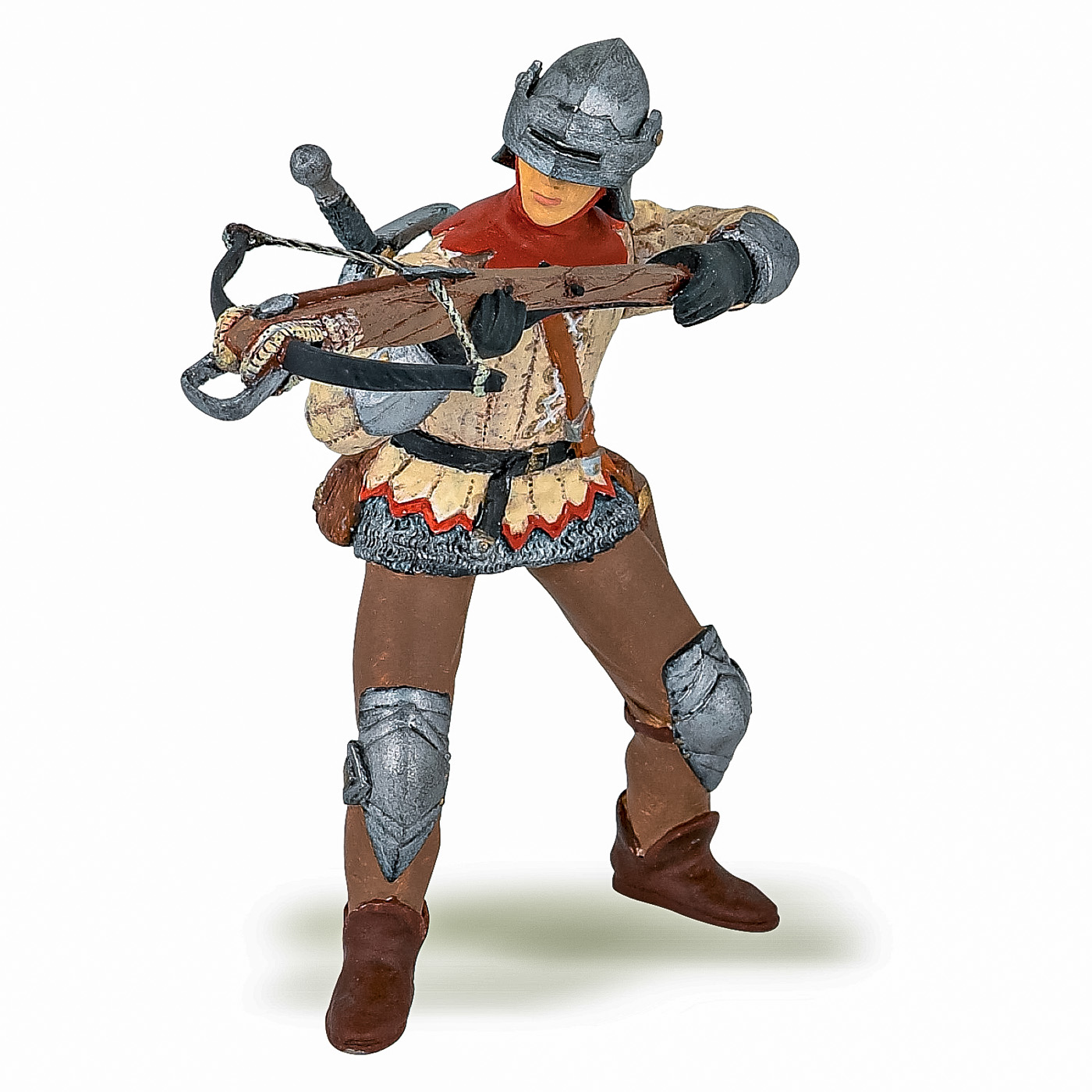 Papo Figurina Cavaler cu Arbaleta Rosu
