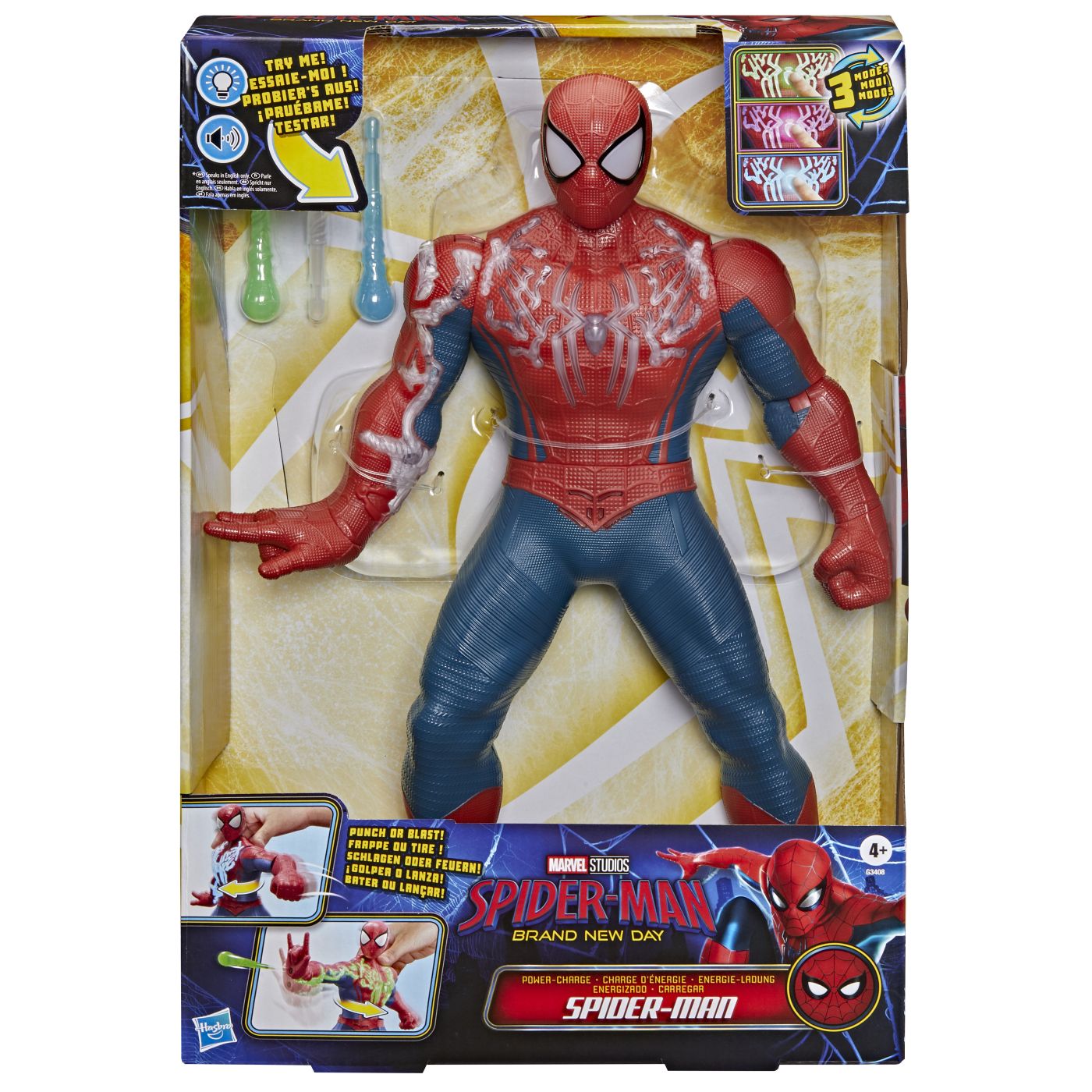 Spider Man Set Incarcare de Putere cu Figurina Spider-Man si Accesorii 36.5cm