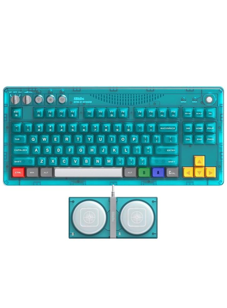 8BitDo Retro Mechanical Keyboard Clear Blue Edition - PC