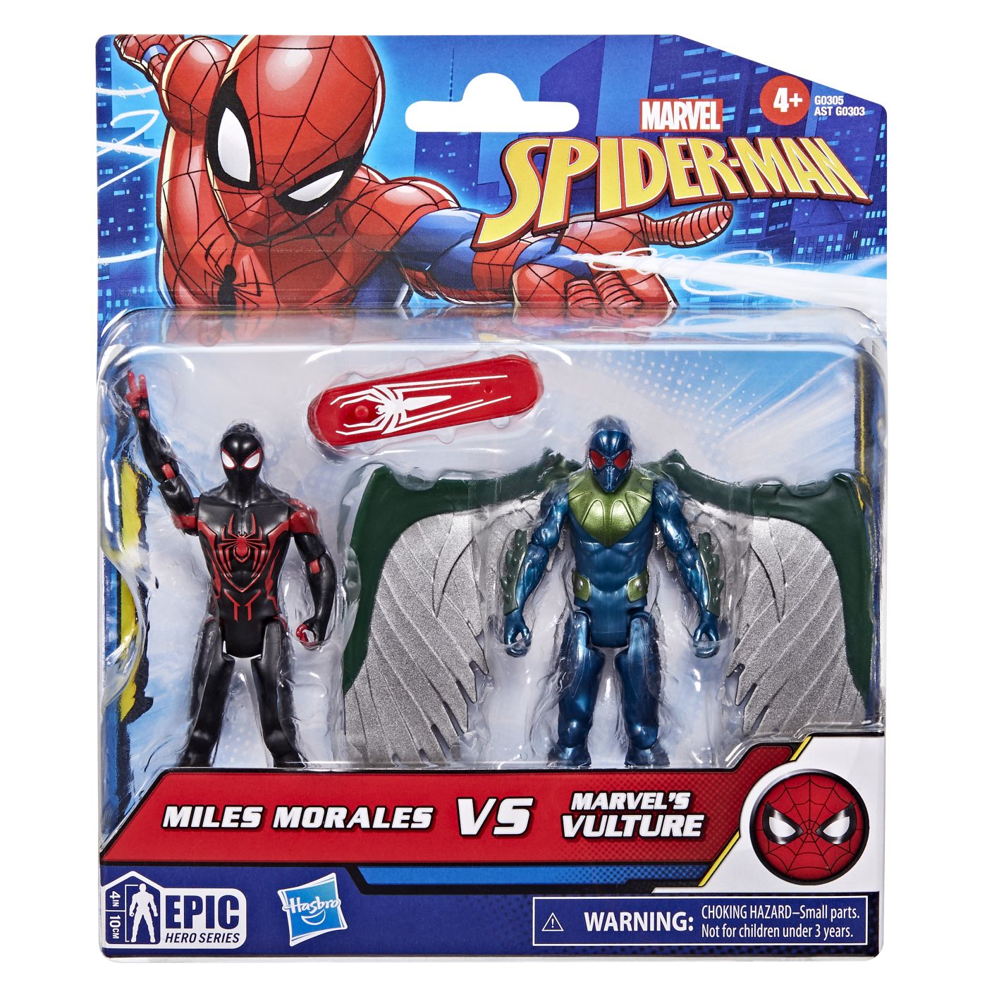 Marvel Spider Man Set 2 Figurine Miles Morales vs Marvels Vulture 10cm